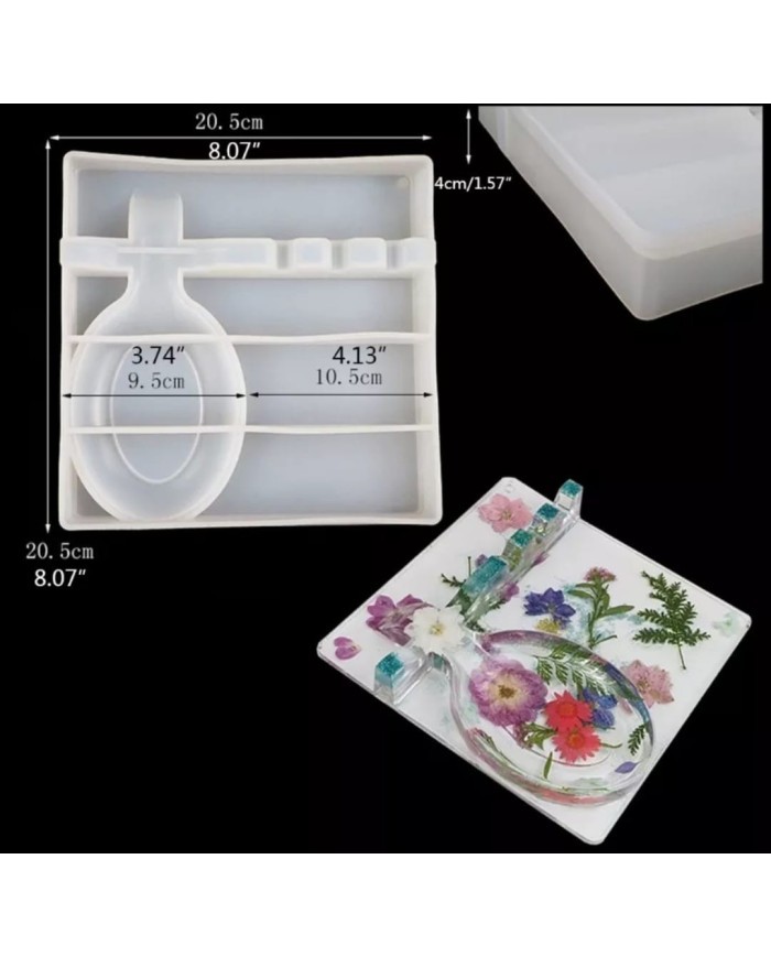 Tezgah Üstü Kaşıklık Seti Epoksi Kalıbı - Hobi Silikon Kalıbı -Kod:1107