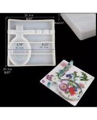 Tezgah Üstü Kaşıklık Seti Epoksi Kalıbı - Hobi Silikon Kalıbı -Kod:1107