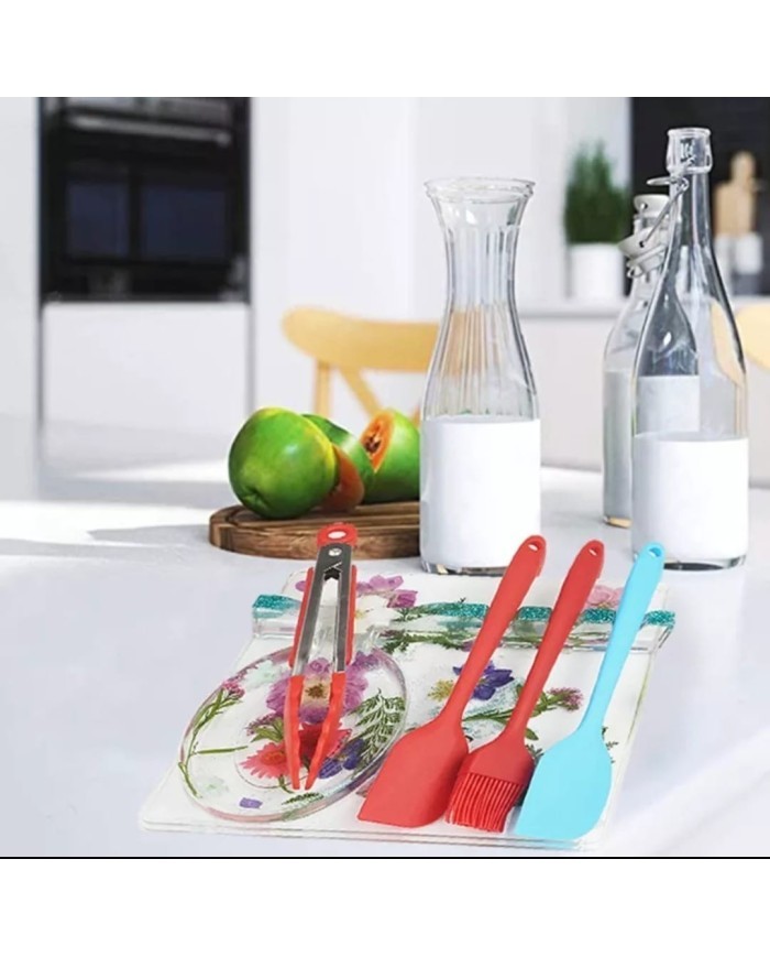 Tezgah Üstü Kaşıklık Seti Epoksi Kalıbı - Hobi Silikon Kalıbı -Kod:1107