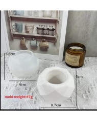 Altıgen Beton Saksı Kalıbı - Hobi Silikon Kalıbı -Kod: