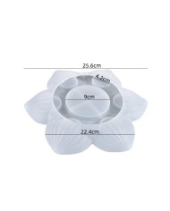 Çiçek Mum Altlığı Epoksi Kalıbı - Hobi Silikon Kalıbı -Kod:1070