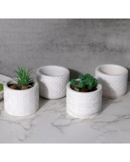 Balık Sırtı Model Yuvarlak Beton Saksı Kalıbı - Hobi Silikon Kalıbı -Kod:1159