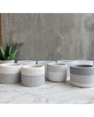 Çiçek Model Yuvarlak Beton Saksı Kalıbı - Hobi Silikon Kalıbı -Kod:1157