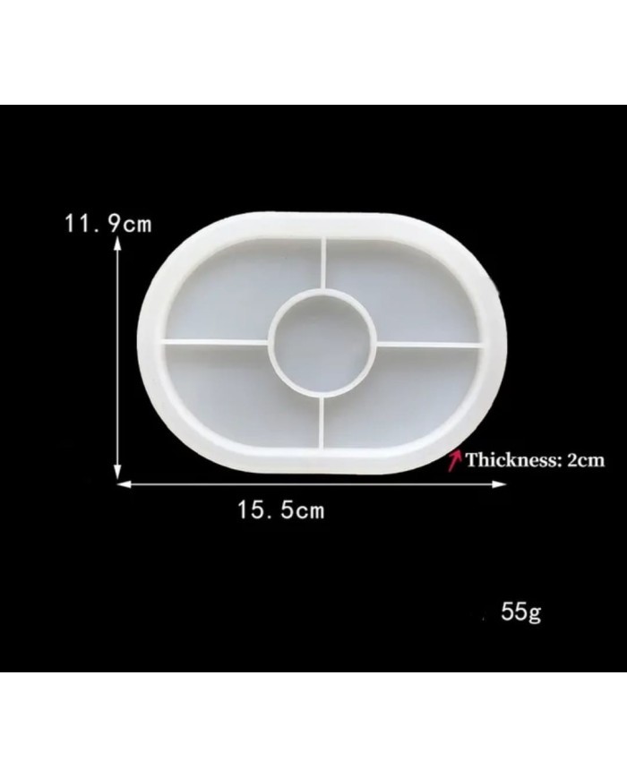 Küçük Boy Terazzo Bardak Altı Reçine Epoksi ve Beton Kalıbı - Kod:1126
