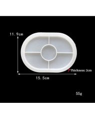 Küçük Boy Terazzo Bardak Altı Reçine Epoksi ve Beton Kalıbı - Kod:1126