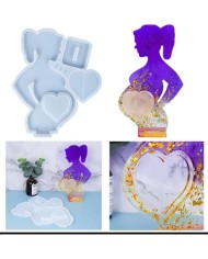 Hamile Kadın Dekoratif Epoksi Kalıbı - Hobi Silikon Kalıbı -Kod:1084