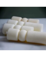 Uzun Nervürlü Kule Mum Kalıbı - Hobi Silikon Kalıbı -Kod:1073B