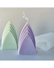 Geometrik Dağ Mum Kalıbı - Hobi Silikon Kalıbı -Kod:485