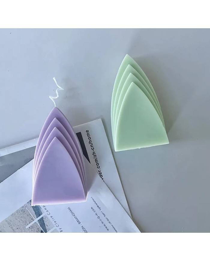 Geometrik Dağ Mum Kalıbı - Hobi Silikon Kalıbı -Kod:485