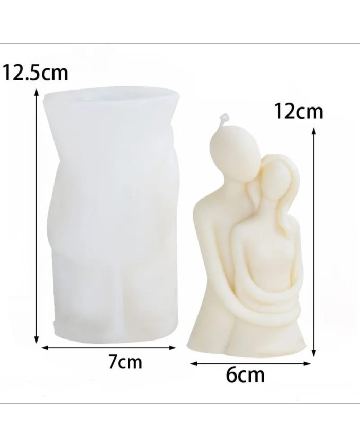 Bakışan Çift Mum Kalıbı - Hobi Silikon Kalıbı -Kod: