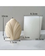 Şeritli Oval Mum Kalıbı - Hobi Silikon Kalıbı -Kod:407