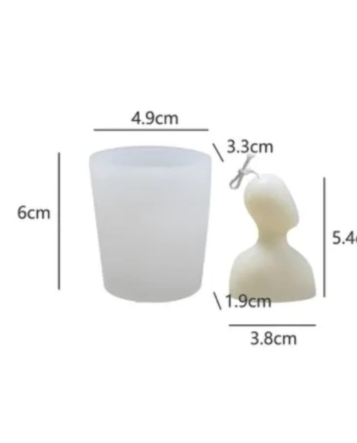 Göğe Bakan Adam Mum Kalıbı - Hobi Silikon Kalıbı -Kod:1124