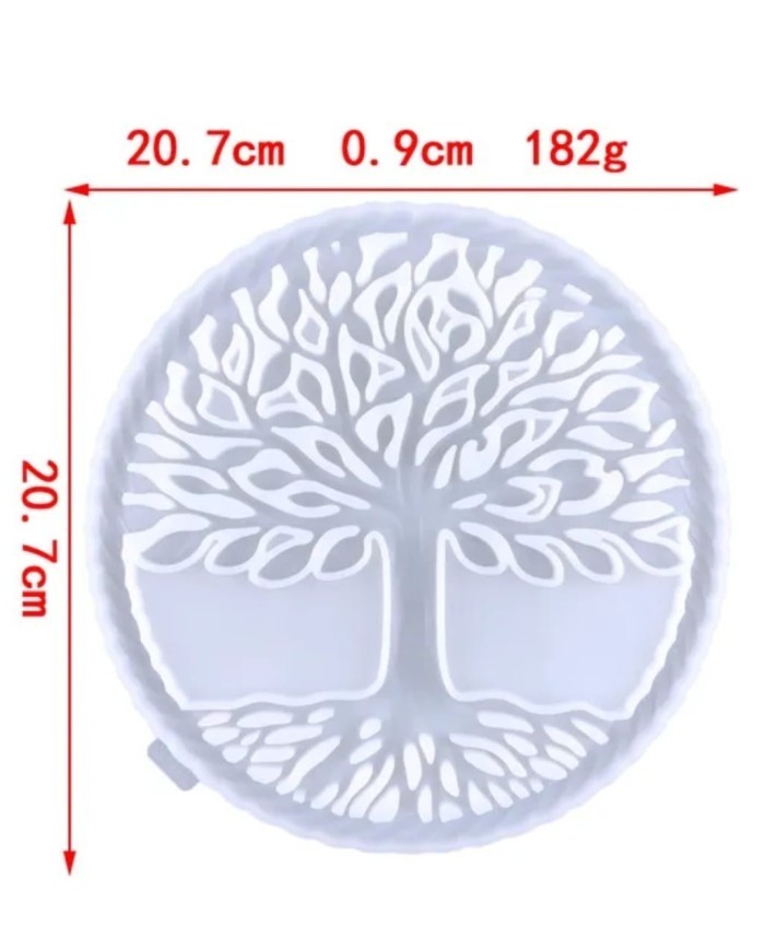 Hayat Ağacı Dekoratif Epoksi ve Beton Kalıbı - Hobi Silikon Kalıbı -Kod:
