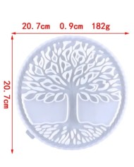 Hayat Ağacı Dekoratif Epoksi ve Beton Kalıbı - Hobi Silikon Kalıbı -Kod: