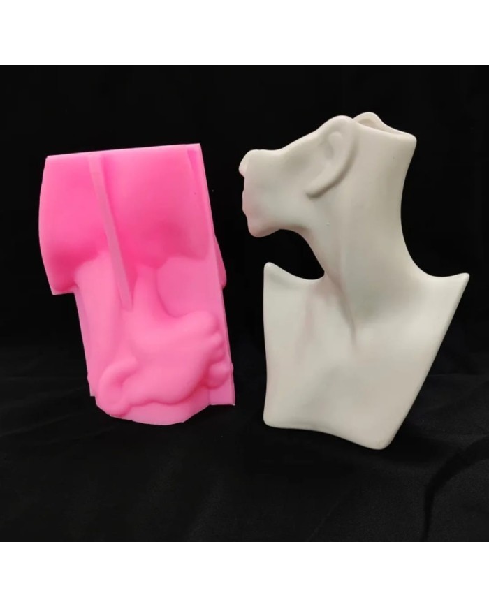 İskandinav İnsan Vazo Dekoratif Beton Kalıbı - Hobi Silikon Kalıbı -Kod:1064