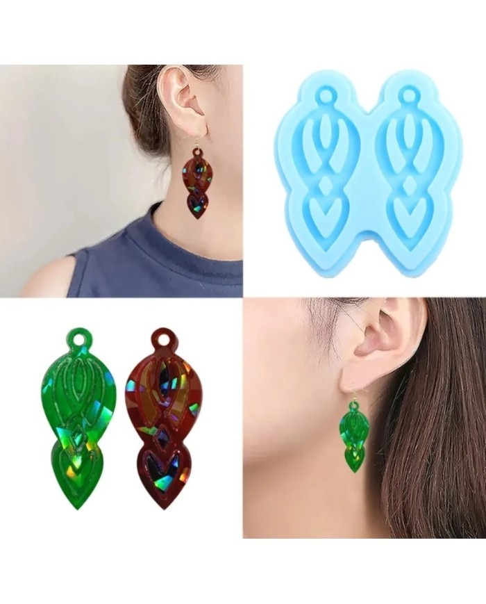 Küpe Kolye Takı Anahtarlık Silikon Epoksi Kalıp - Kod:522