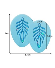 Yaprak Holografik Silikon Küpe Kalıbı - Kod:516