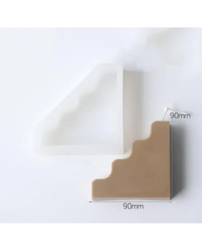 Üçgen Dalgalı Silikon Mumluk Kalıbı - Kod:507