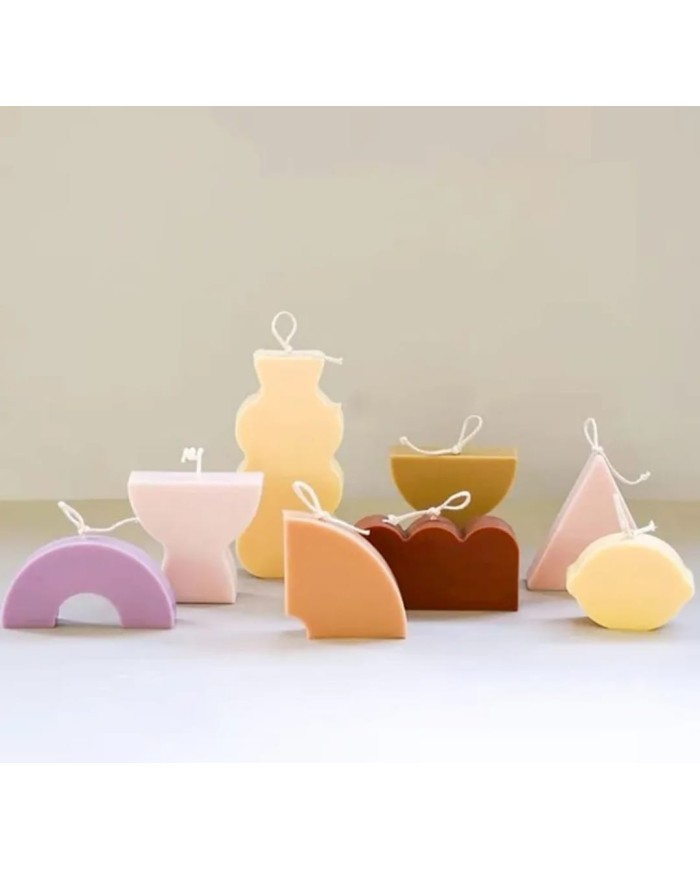 Üçgen Dalgalı Silikon Mumluk Kalıbı - Kod:507