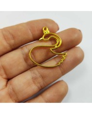 Kuğu Model Reçine Metal Kolye Ucu