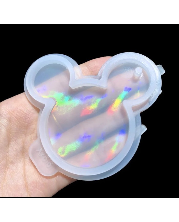 8,5cm x 7,7cm Hologramlı Mickey Fare Epoksi Kalıbı - Kod:537