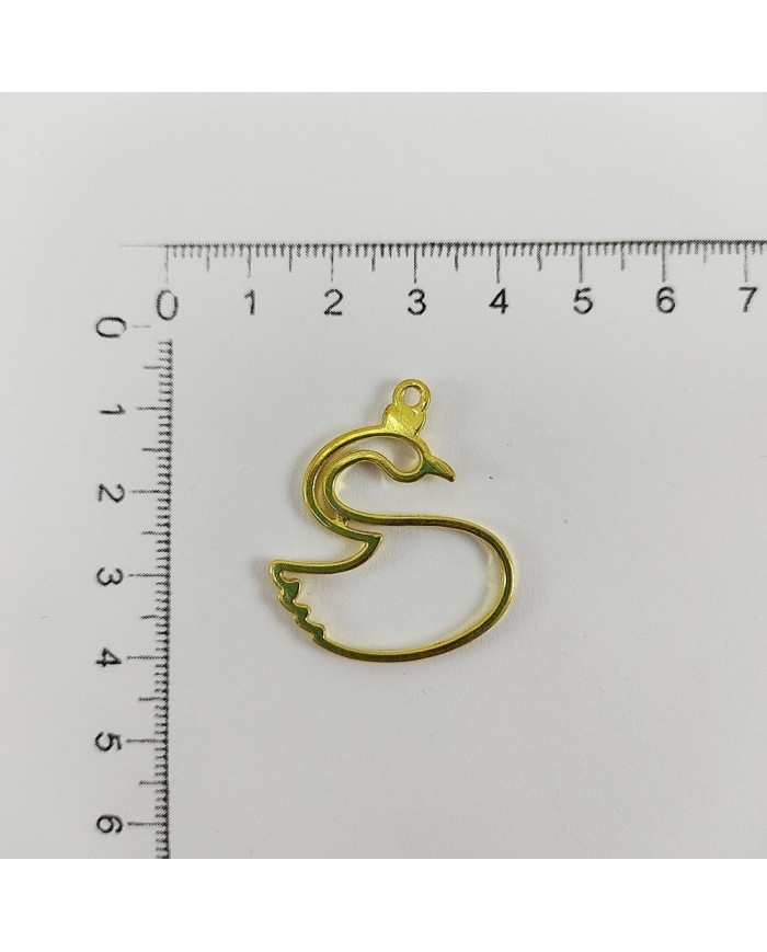 Kuğu Model Reçine Metal Kolye Ucu