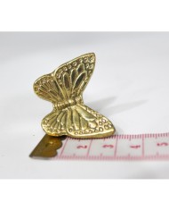 1 Adet -  Pirinç Kaplama Vidalı Tepsi Kulpu - Kelebek Model