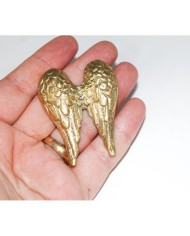 1 Adet -  Pirinç Kaplama Vidalı Tepsi Kulpu - Melek Kanadı Model