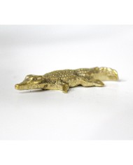 1 Adet -  Pirinç Kaplama Vidalı Tepsi Kulpu - Timsah Model