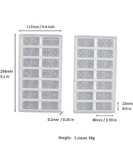İkili Domino Epoksi ve Beton Kalıbı - Hobi Silikon Kalıbı -Kod:446