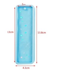 Dikdörtgen Pul Kırığı Hologramlı  Kitap Ayracı- Hobi Silikon Kalıbı -Kod:455