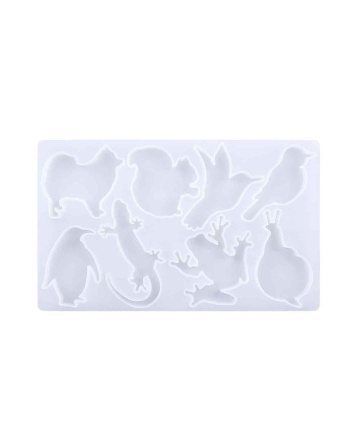 Çoklu  Kara Canlıları Epoksi ve Mum Kalıbı - Hobi Silikon Kalıbı -Kod:451