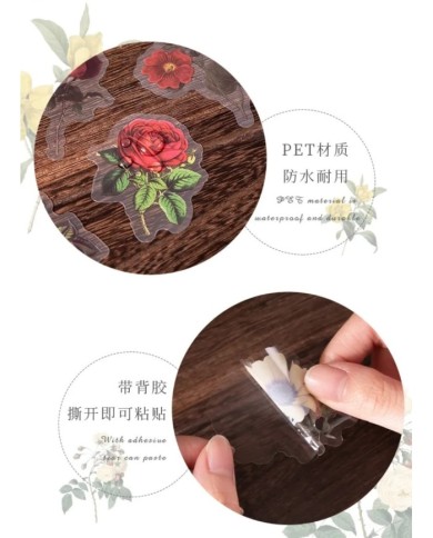 1 Paket - Sticker Çiçek
