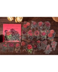 1 Paket - Mix Kırmızı Çiçek Sticker