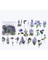 1 Paket - Mix Mor Çiçek Sticker
