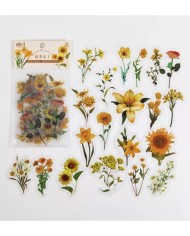 1 Paket - Mix Sarı Çiçek Sticker