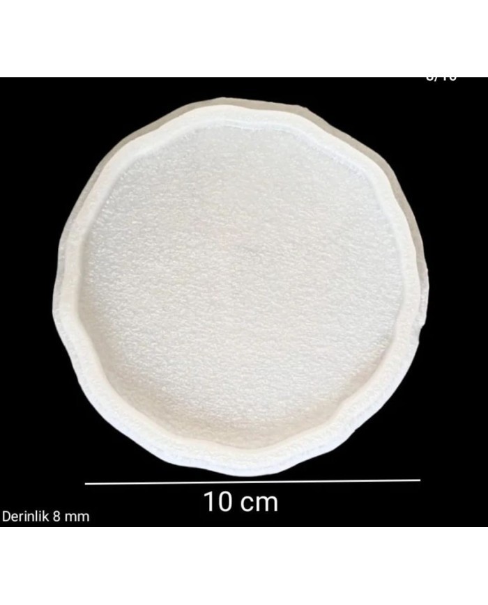 10cm - Kavisli Yuvarlak Bardak Altı Kalıbı