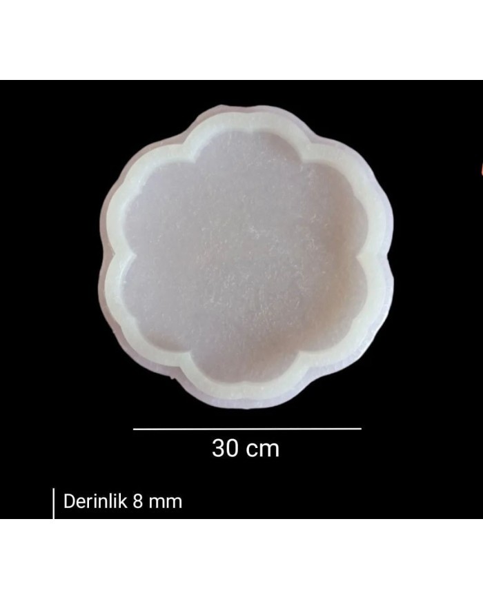 30cm - Çiçek Model Tepsi Kalıbı (30 cm)