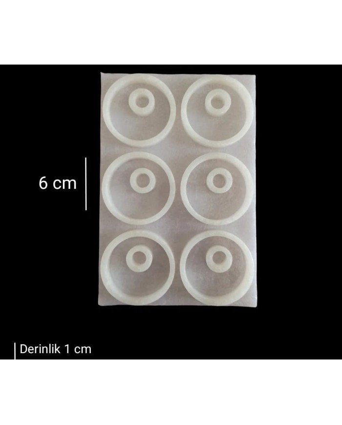 6 cm - Peçete Yüzüğü Kalıbı M2 - Kod: SN1228
