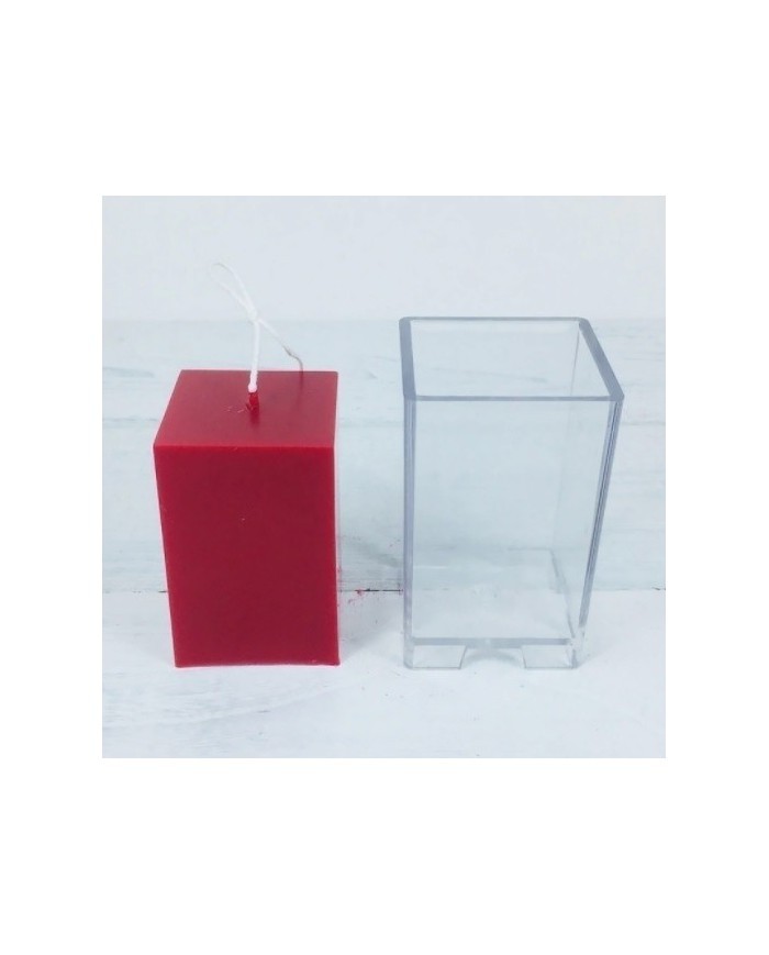 10,5x7 cm - Kare Mika Mum Kalıbı -  Kod: