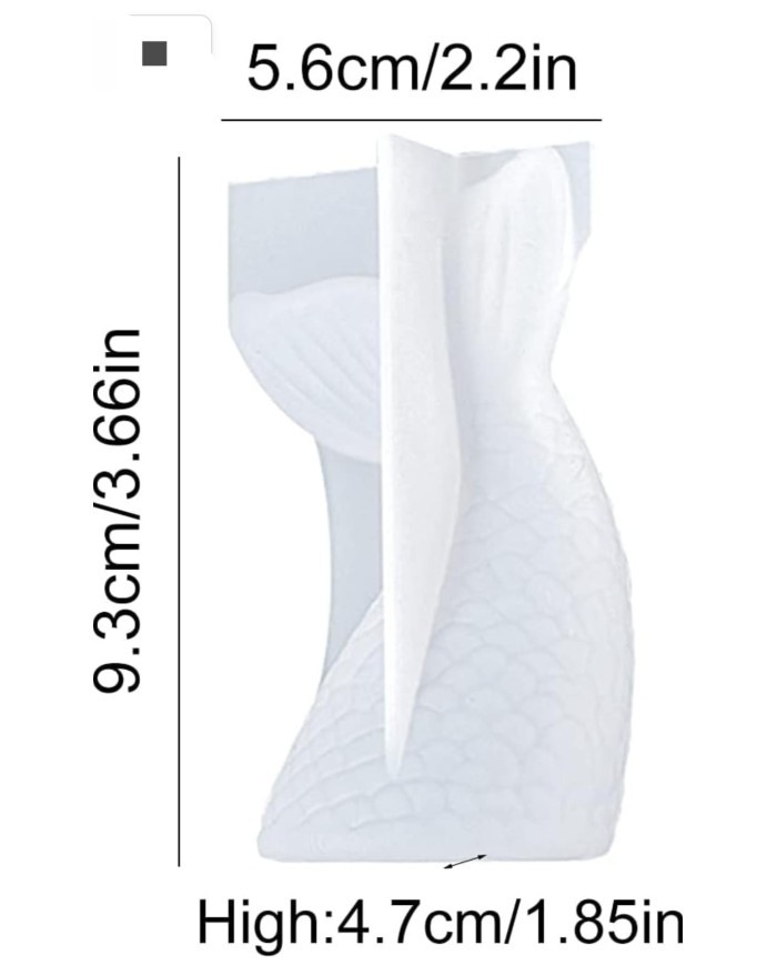 Deniz Kızı Kuyruğu Epoksi Mum Ve Beton Kalıbı - Hobi Kalıbı - Kod:1103