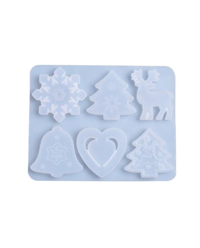 Çoklu Yılbaşı Süsü Epoksi Reçine Kalıp - Kod:1120