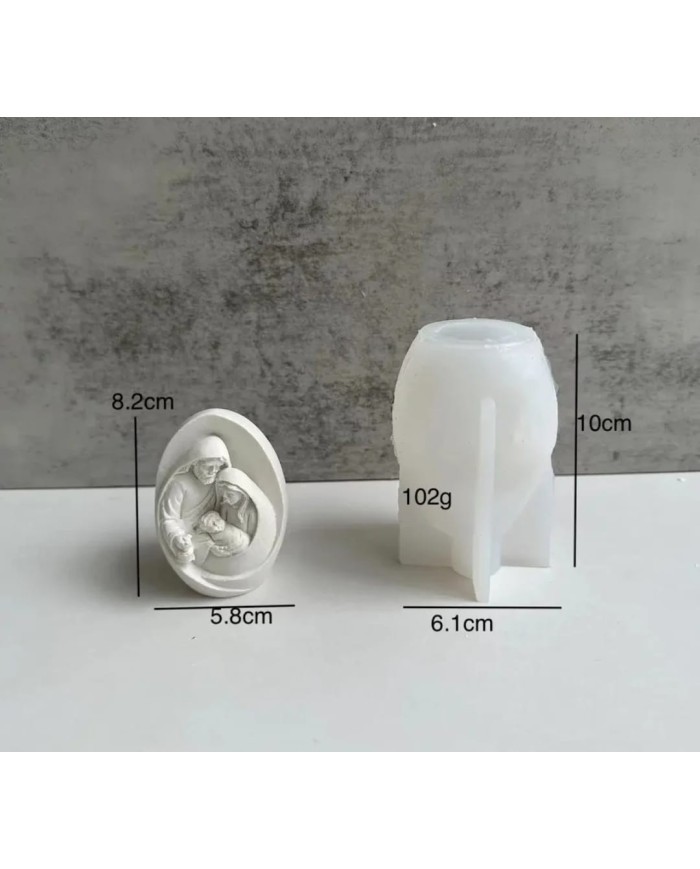 Aile Mum Kalıbı Model:1 - Hobi Silikon Kalıbı - Kod:1105