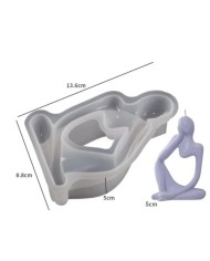 Düşünen İnsan Epoksi Mum Ve Beton Kalıbı - Hobi Kalıbı - Kod:1072