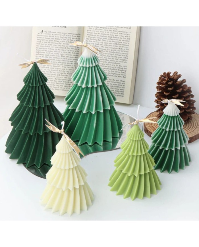 Çam Ağacı Mum Kalıbı - Hobi Silikon Kalıbı - Kod: 1142