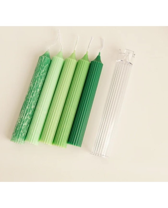 Uzun Yuvarlak Çizgili Mika Mum Kalıbı - Mika Model: