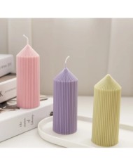 Yuvarlak Çizgili Mika Mum Kalıbı - Mika Model: