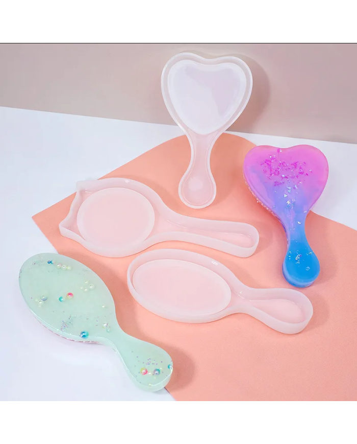 Elips Epoksi Tarak Kalıp Seti -  Hobi Silikon Kalıbı - Kod:1209