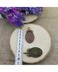 Kolye Ucu - Oval Ayna Bakır