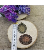 Kolye Ucu Oval Eskitme Bakır